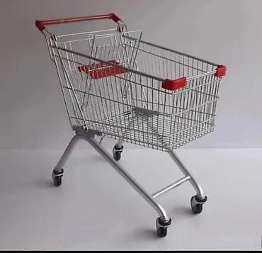 Тележка для супермаркета/магазина - Материал: стальная проволока с