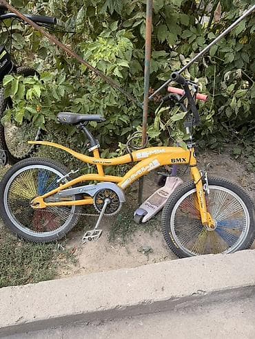 Велосипеддер: Детский велосипед BMX, ярко‑жёлтый. Подойдёт для подростков и детей — 1
