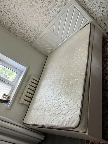 ортопедический матрас цена бишкек: Двуспальная кровать, С матрасом, длина - 200 см — 5