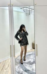 платье с пайетками большого размера: Вечернее платье, Коктейльное, Короткая модель, С рукавами, С пайетками, S — 1