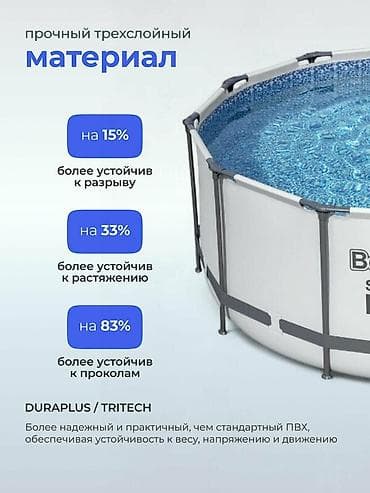 366/122 см. Каркасный бассейн Bestway 56420 отличается высокой — 7
