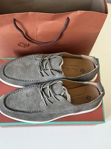 мокасины: Мужские туфли, 38, Loro Piana, Новый, цвет - Серый, Самовывоз, Платная доставка — 3