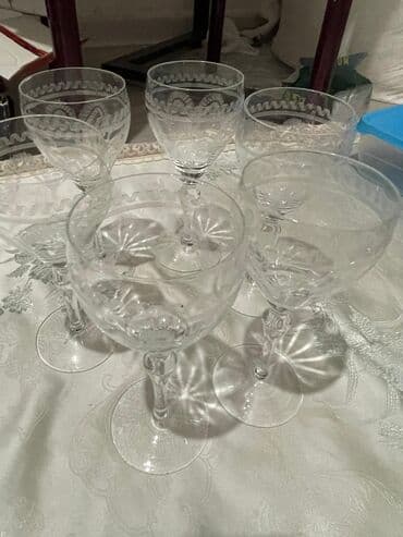 чай ичкен столдор: Набор стеклянных рюмок/стаканов для напитков - Комплектация: 6 штук в — 30