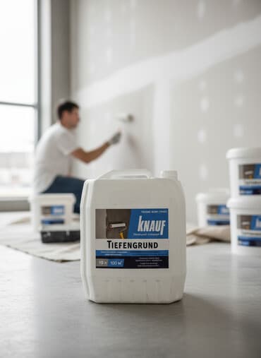 спрей от плесени: Грунтовка глубокого проникновения Knauf Tiefengrund в 10-литровой — 1