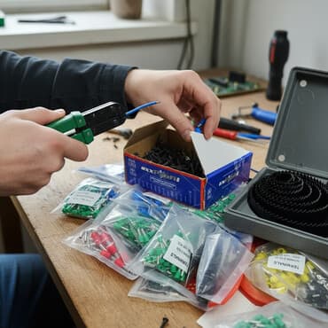 Набор электротехнических и крепёжных материалов Состав: -