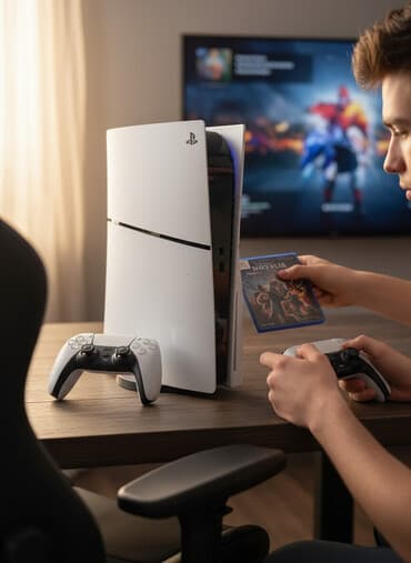 плестейшн 5: PS5 Слим дисководом 8К, HDR, комплект Полная комплектация: консоль — 1