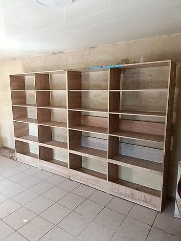 с полкой: Стеллажи торговые из ЛДСП (комплект из 3 секций) - Материал: ЛДСП — 2