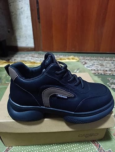 Айымдардын бут кийими: Кроссовки повседневные (на коробке Cartelo) - Цвет: чёрный с — 1