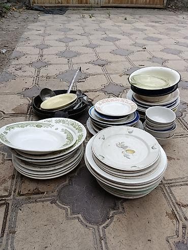 Набор смешанной посуды для кухни, дачи или общепита. Состав: - Стопки