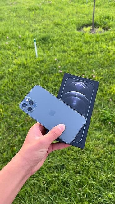 IPhone 12 Pro, Б/у, 128 ГБ, Pacific Blue, Коробка, 79 %