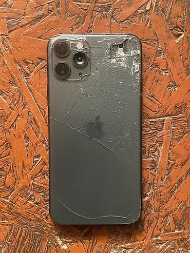 IPhone 11 Pro, Б/у, 128 ГБ, Matte Midnight Green, Чехол, 76 %