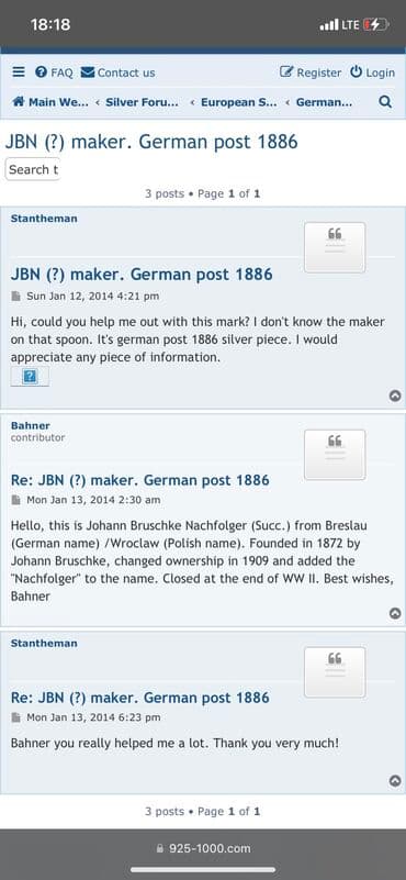 монеты разных стран: Чайные ложки. Серебро. Германия. 1920-е. Набор чайных серебряных — 5