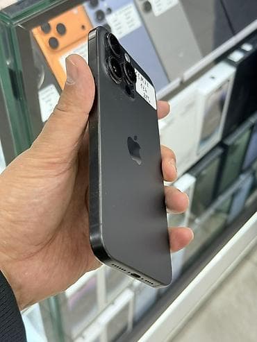 Apple iPhone: IPhone 15 Pro Max, Б/у, 1 ТБ, Black Titanium, Кабель, 88 % — 3