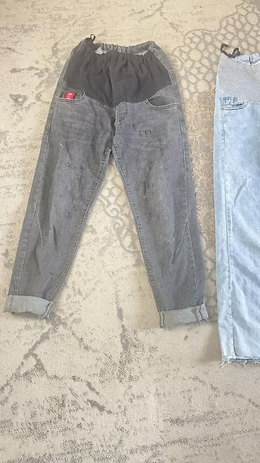 Жеке буюмдар: Джинсовые брюки для беременных (2 пары) - Модель: свободный — 2