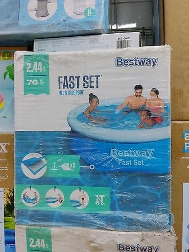 Надувной бассейн Bestway Fast Set - Серия: Fast Set (Fill & Rise at lalafo.kg Надувной бассейн Bestway Fast Set - Серия: Fast Set (Fill & Rise