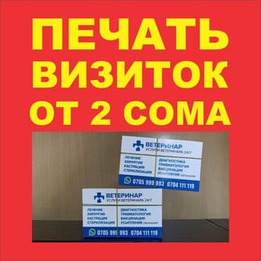 печать книг бишкек: Струйная печать, | Визитки — 3