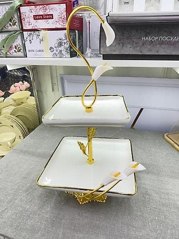 Посуда и кухонный инвентарь: Двух- и многоярусные сервировочные этажерки для фруктов/десертов - — 2