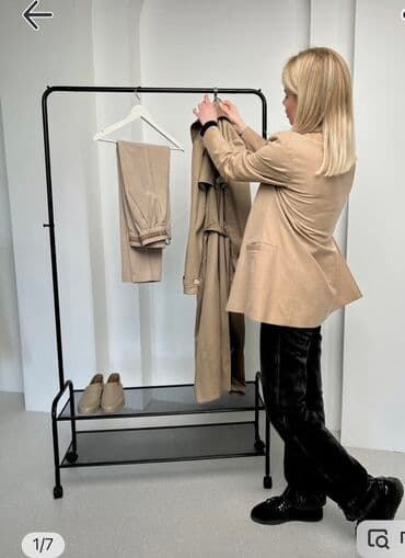 напольные: Вешалка гордеробная Валенсия 32М с двумя полками на колёсах Вешалка — 3