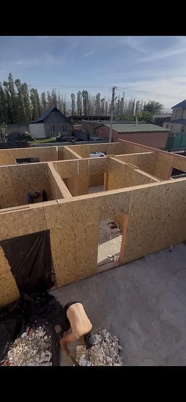 solutions elementary: Каркасно-панельный дом из SIP/OSB в процессе строительства. - Стены — 1