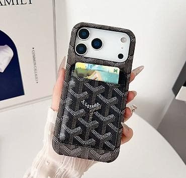 Техника и электроника: Стильный чехол-кошелек для iPhone с отделением для карт Goyard — 3