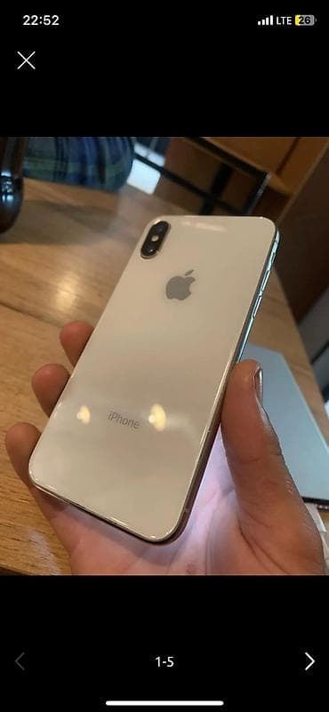IPhone X, Б/у, 64 ГБ, Белый, 76 %