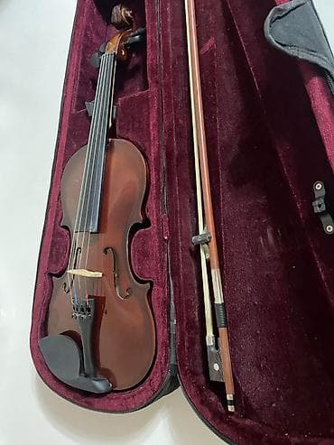 студия бишкек: Скрипка 4/4 в комплекте с футляром и смычком. ADAMS. чистый звук - — 1