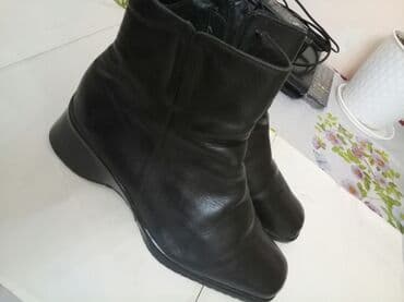 обувь для охоты: Полусапоги кожаные, зимние (натуральный мех) 38 размера — 1