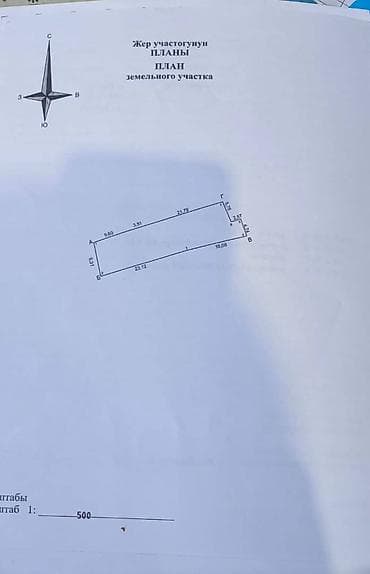 участок боконбаева: 4 соток, Для строительства, Красная книга, Тех паспорт — 5