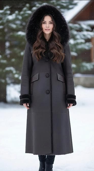 турецкие дубленки фирмы: Дубленка, Классическая модель, Турция, Длинная модель, С капюшоном, S — 3