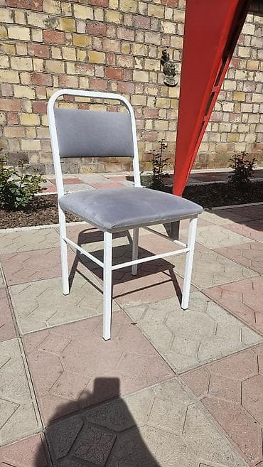 стул для зала: Стул для кухни, Железо, цвет - Серый — 1