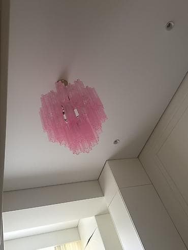 Люстралар: Потолочная люстра с розовыми подвесками - Тип: потолочный светильник — 1