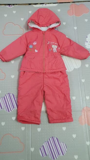 Продается комбинезон детский+шапка и шарф в подарок на рост 76/80 на