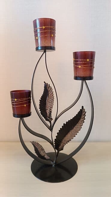 ваза стеклянная прозрачная высокая без узора: Продается: подсвечник - Дизайн: декоративная металлоконструкция в — 2