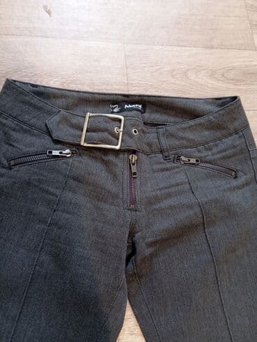 двойка брюки и кофта: Брюки Классические, Осень-весна, Хлопок, Б/у, S — 6