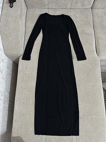 second hand: Платья в отличном состоянии 1) Черное платье в пол с длинным рукавом — 1