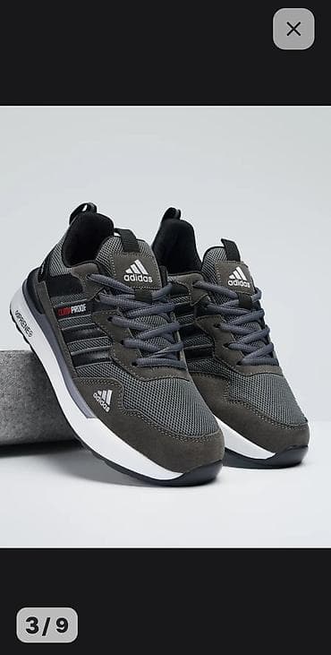 Мырзалардын бут кийими: Эркектердин кроссовкасы, 41, 41.5, 42, Adidas, Жаңы, түсү - Боз, Өзү алып кетүү — 5