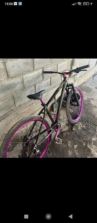 BMX велосипеддери: МТБ PINK S500 рама алюминий звезда 1:8 тормоз гидра велик лехкий — 2