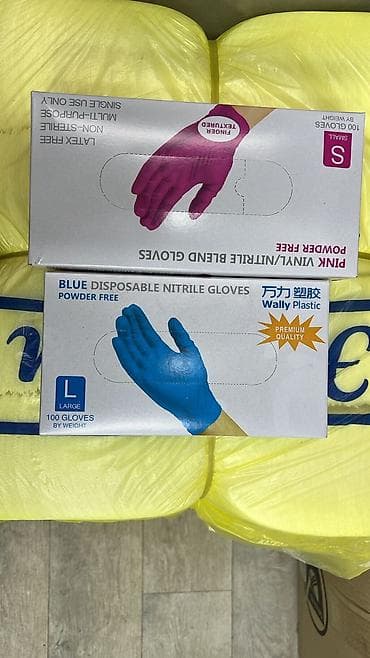 Одноразовые перчатки без пудры. - Тип: нитриловые и винил/нитриловая