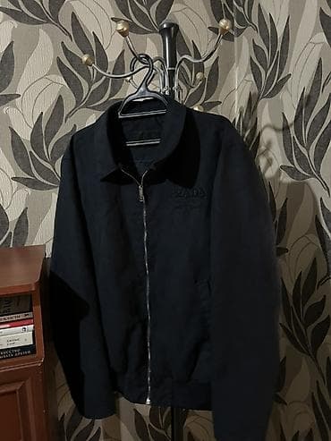 prada: Куртка на молнии Prada Milano, черная - Лаконичный дизайн: прямой — 1