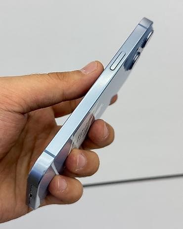 iphone 16: IPhone 14, Б/у, 128 ГБ, Голубой, Защитное стекло, Чехол, В рассрочку, 81 % — 5