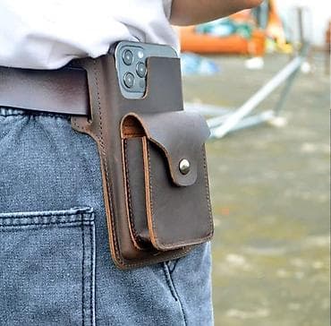 helio strap: Кожаный чехол для телефона iPhon на ремень - Материал: натуральная — 2