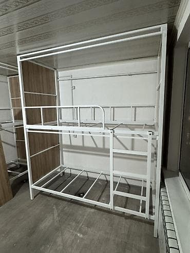 Эмерек чогултуу: Двухъярусная металлическая кровать - Прочная сварная рама из — 4