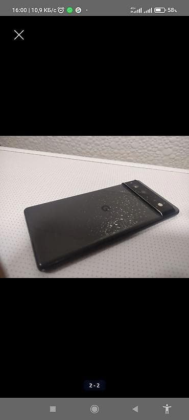 Google Pixel 6, Б/у, 128 ГБ, цвет - Черный, 1 SIM, eSIM