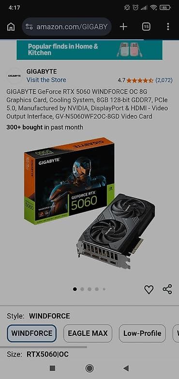 intel core i5 4460: Видеокарта, Gigabyte, GeForce RTX, 8 ГБ, Для ПК — 1