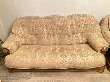 садовая мебель беларусь: Зал үчүн гарнитур, Колдонулган, Диван, Өзү алып кетүү, түсү - Саргыч боз — 2