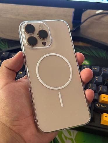 iphone 13 pro maks: IPhone 16 Pro Max, Б/у, 256 ГБ, Desert Titanium, Чехол, 91 % — 1
