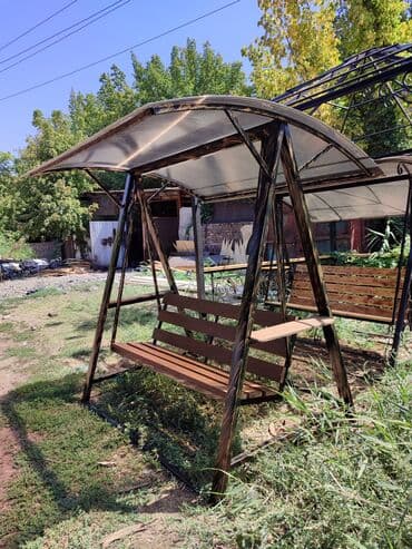 кресло висячее: Садовые качели Металл, Со спинкой, С крышей — 6
