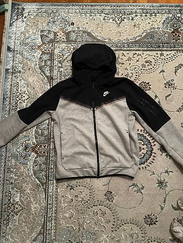 nike tech: Мужская толстовка, L, Nike, Б/у, цвет - Серый, Платная доставка — 2