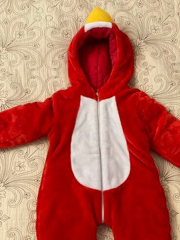 детская одежда для девочек и мальчиков: Боди, цвет - Красный, Б/у — 10