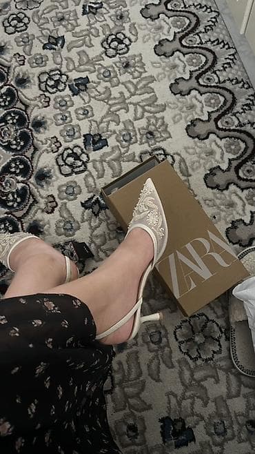 ортопед обувь: Туфли-слінги ZARA с вышивкой и бисером Носила только один раз на той — 2
